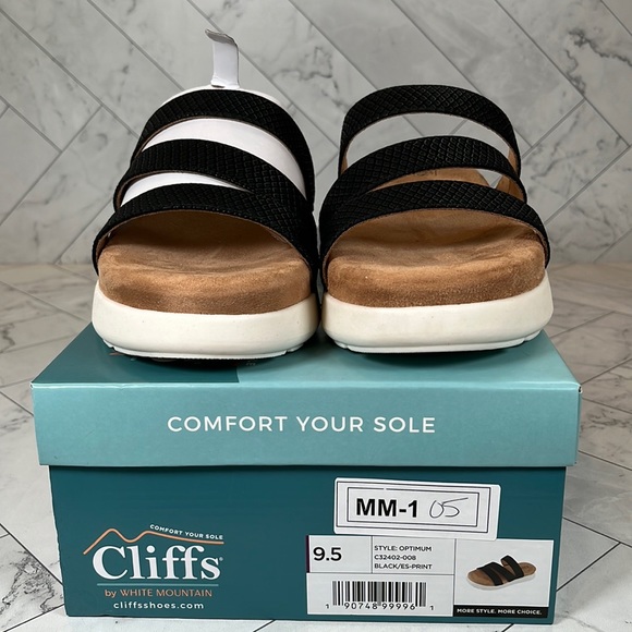 NWT Cliffs by White Mountain Womens Optinum ES PRINT Strap Sandal Shoes 9.5M - Picture 3 of 10